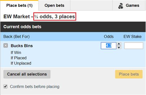 how to calculate each way bet|ew calculation.